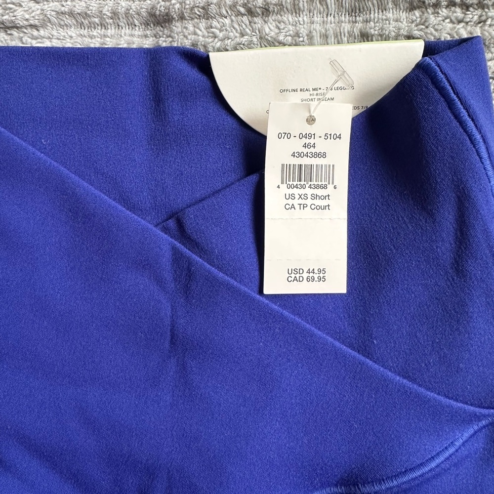 Royal Blue High-Waist Leggings Arie Crossover Leggings - Picture 2 of 3